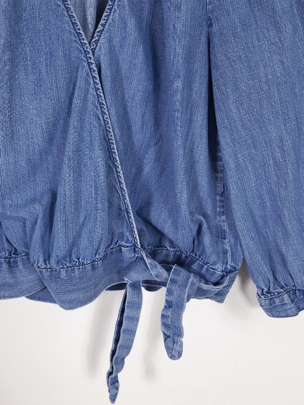 Madewell Denim Wrap Top - Picture 6 of 13